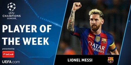 Lionel Messi EChLda haftaning eng yaxshi futbolchisi bo`ldi