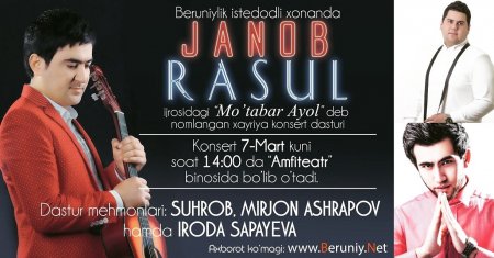 Janob Rasuldan yangi konsert dasturi